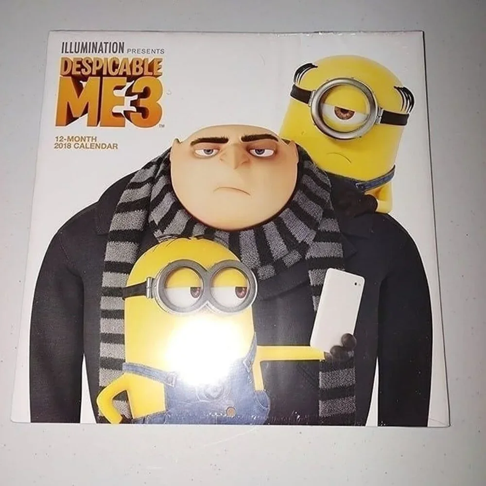 2018 DESPICABLE ME3-12 MONTH WALL CALENDAR-NEW-SEALED-VINTAGE